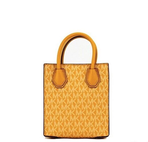 Mercer XS Honeycomb Gold Signature PVC North South Shopper Crossbody Bag - GLAMHUB BOUTIQUE 