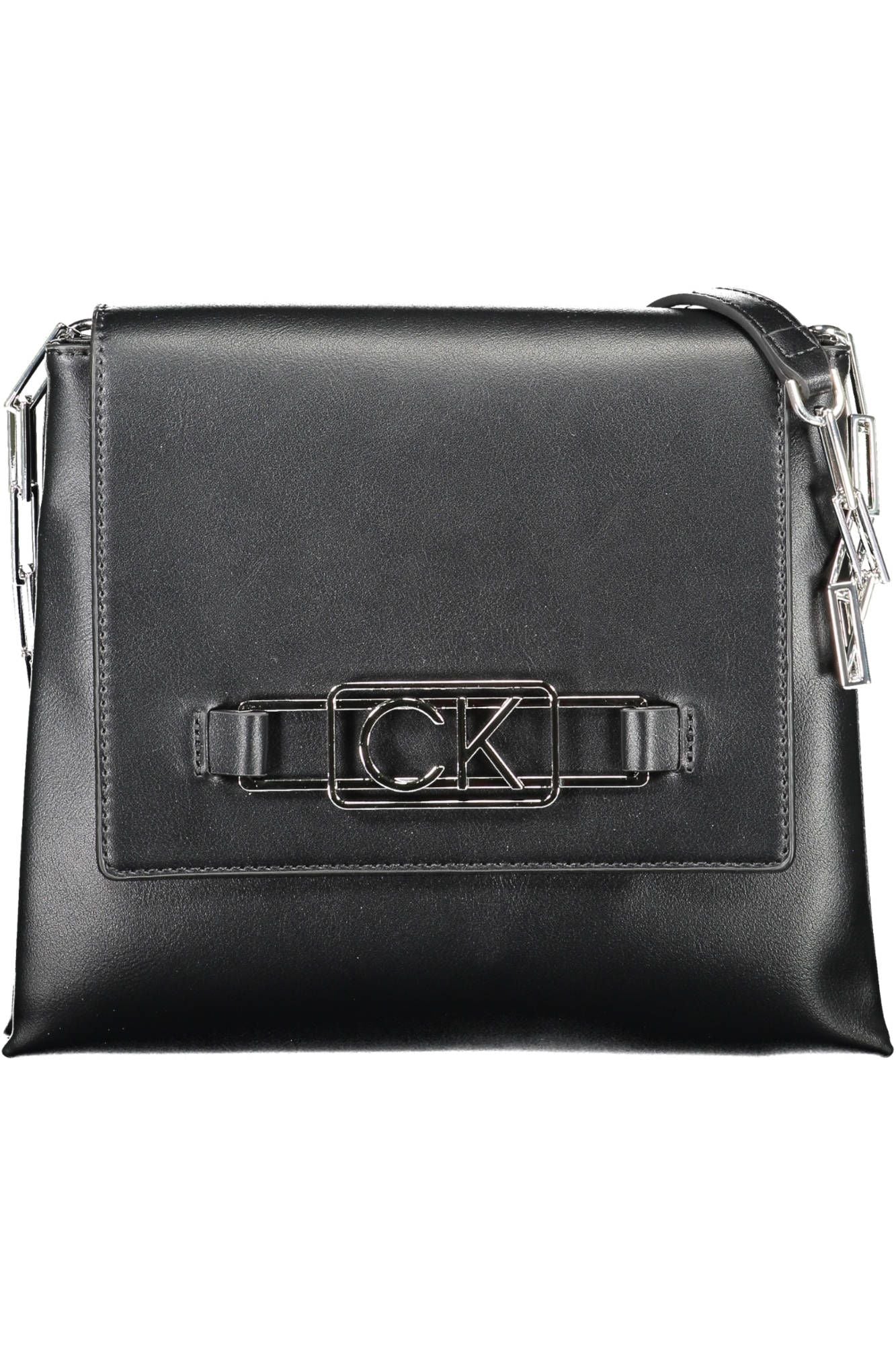 Black Polyethylene Women Handbag - GLAMHUB BOUTIQUE 