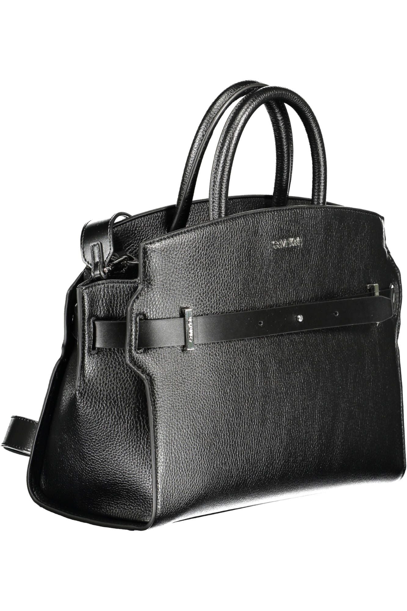 Black Polyethylene Women Handbag - GLAMHUB BOUTIQUE 