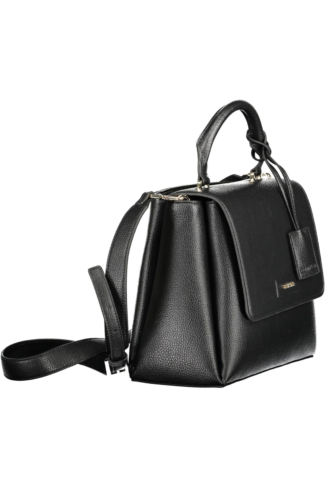 Black Polyester Women Handbag - GLAMHUB BOUTIQUE 