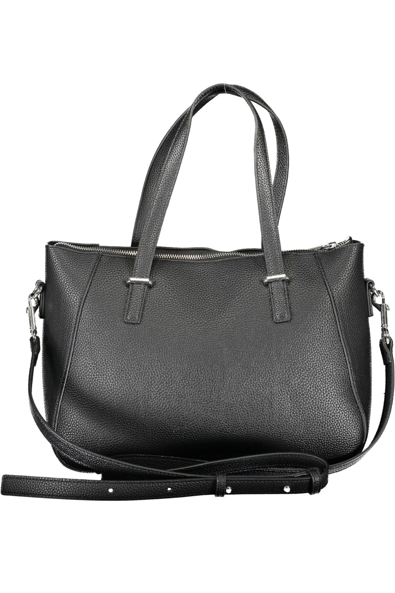 Black Polyethylene Women Handbag - GLAMHUB BOUTIQUE 