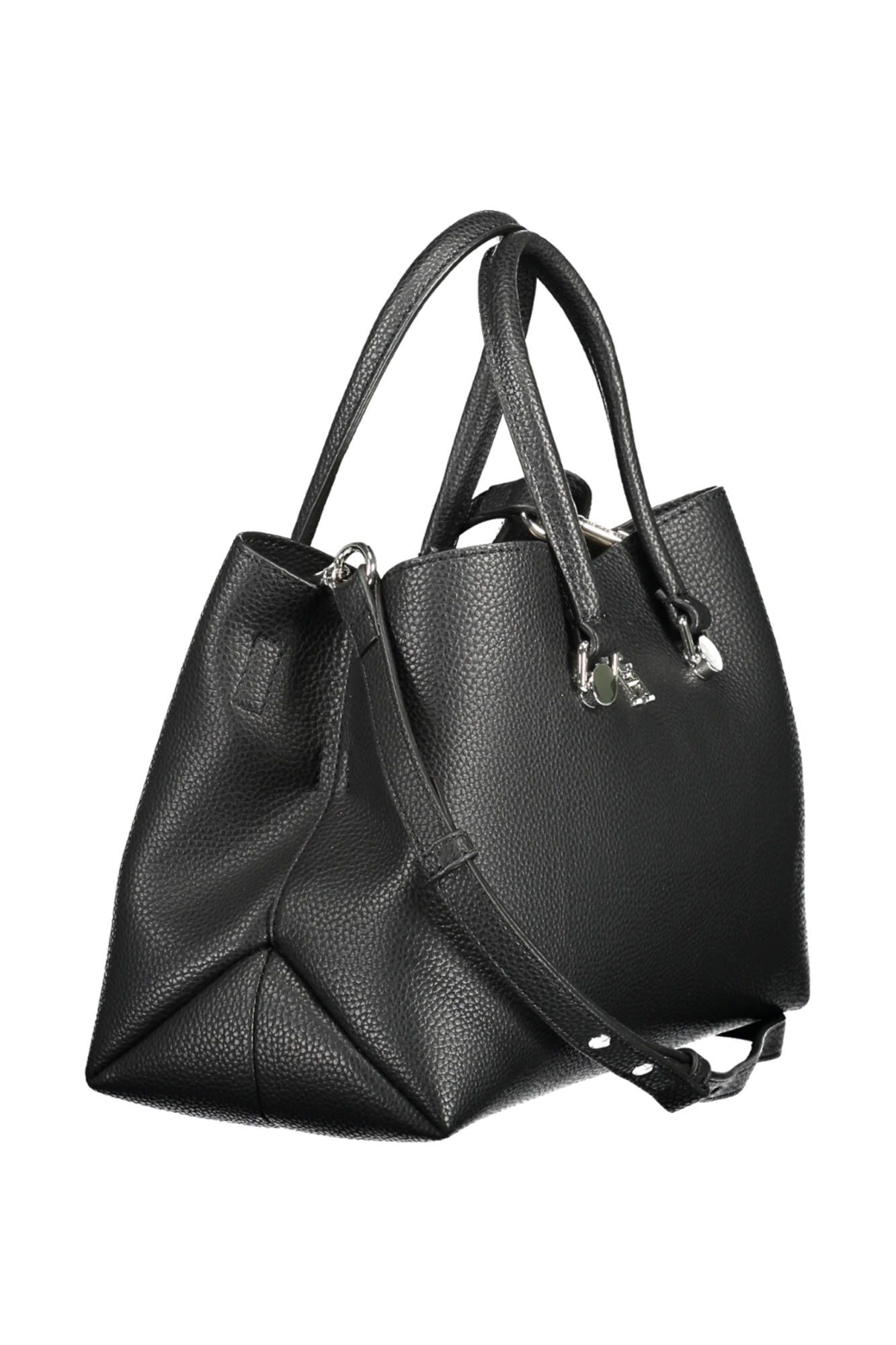 Black Polyester Women Handbag - GLAMHUB BOUTIQUE 