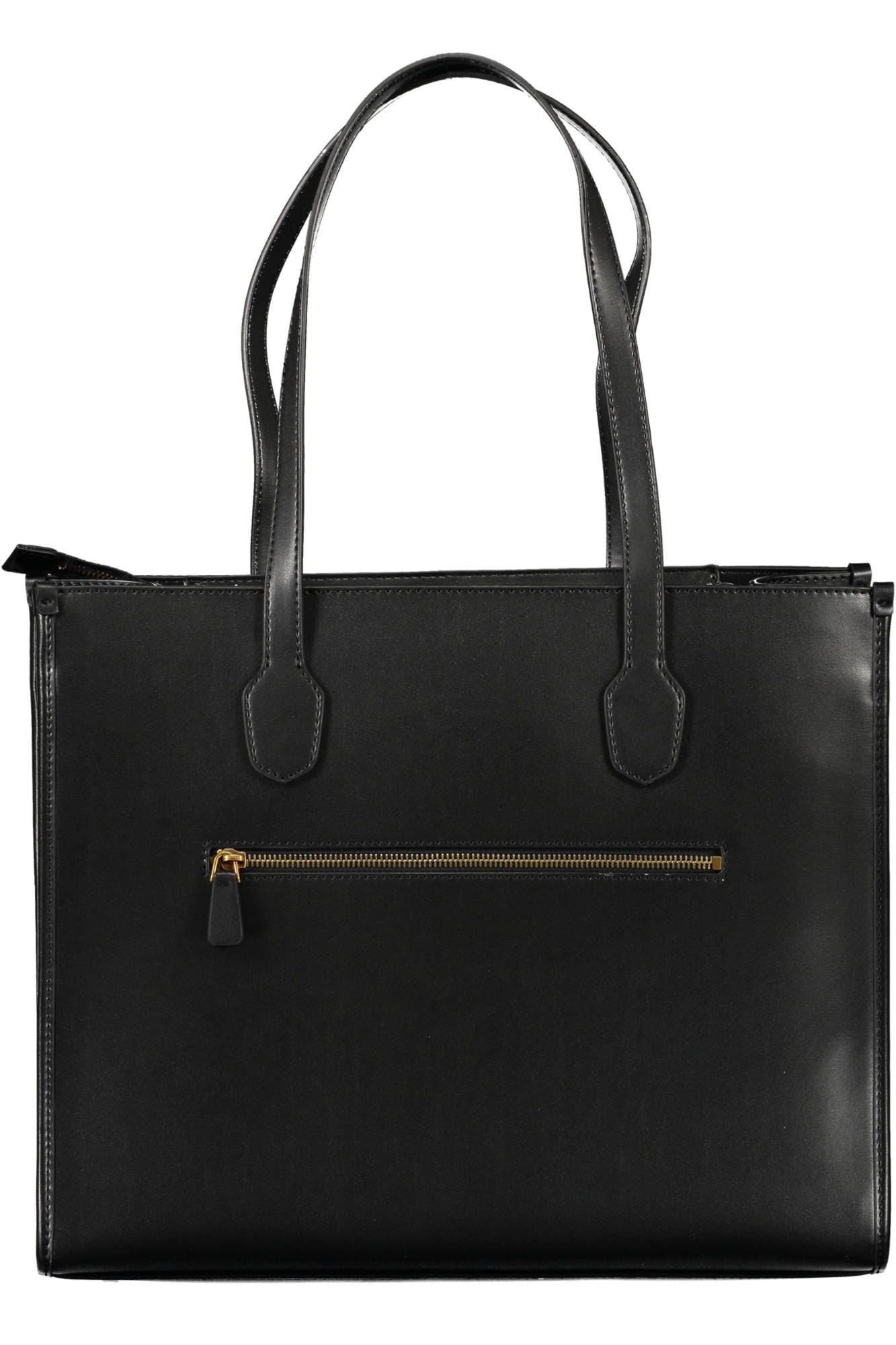 Black Polyethylene Women Handbag - GLAMHUB BOUTIQUE 