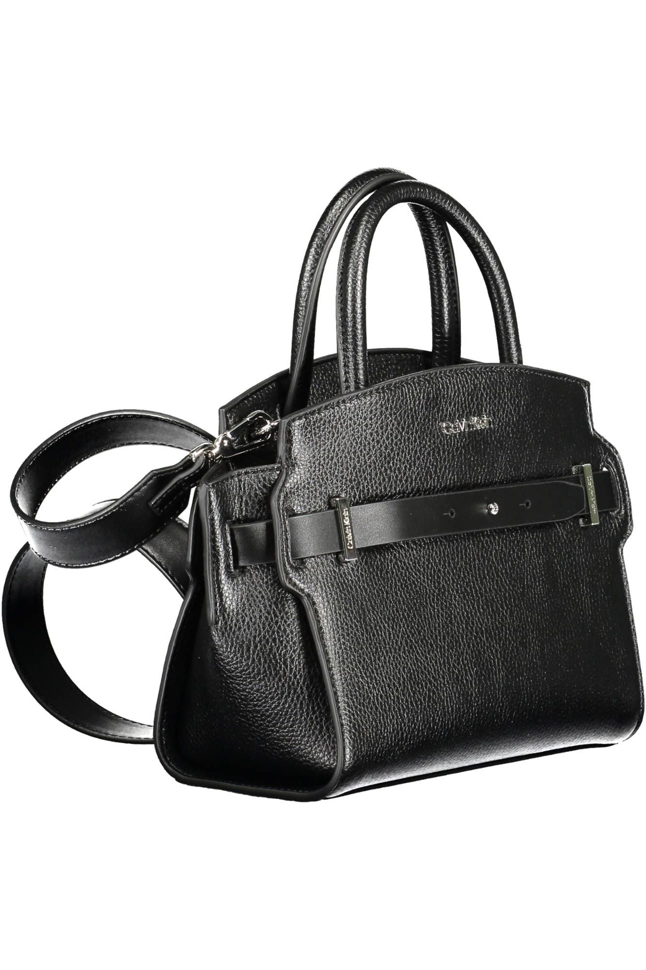 Black Polyethylene Women Handbag - GLAMHUB BOUTIQUE 