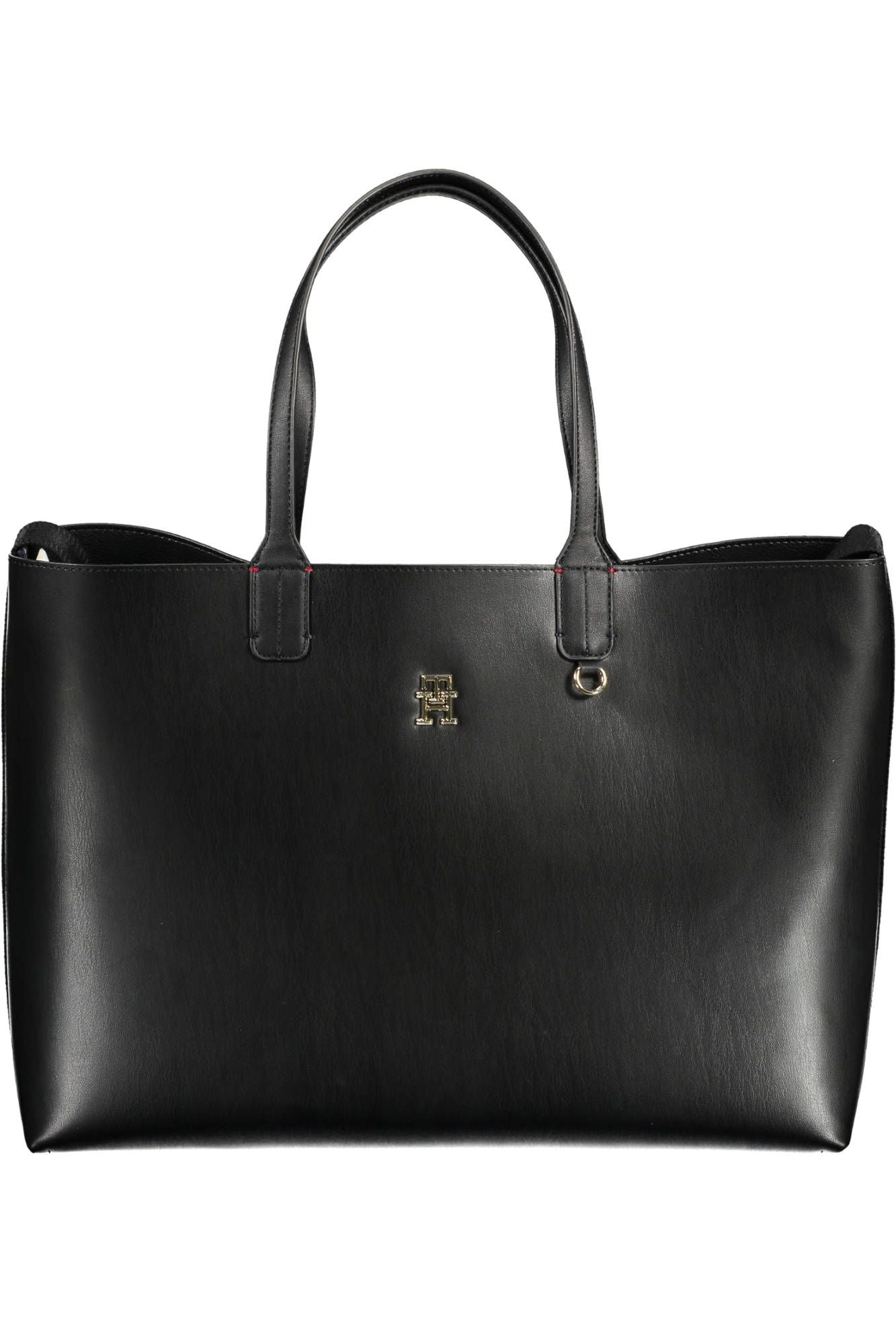 Black Polyethylene Women Handbag - GLAMHUB BOUTIQUE 