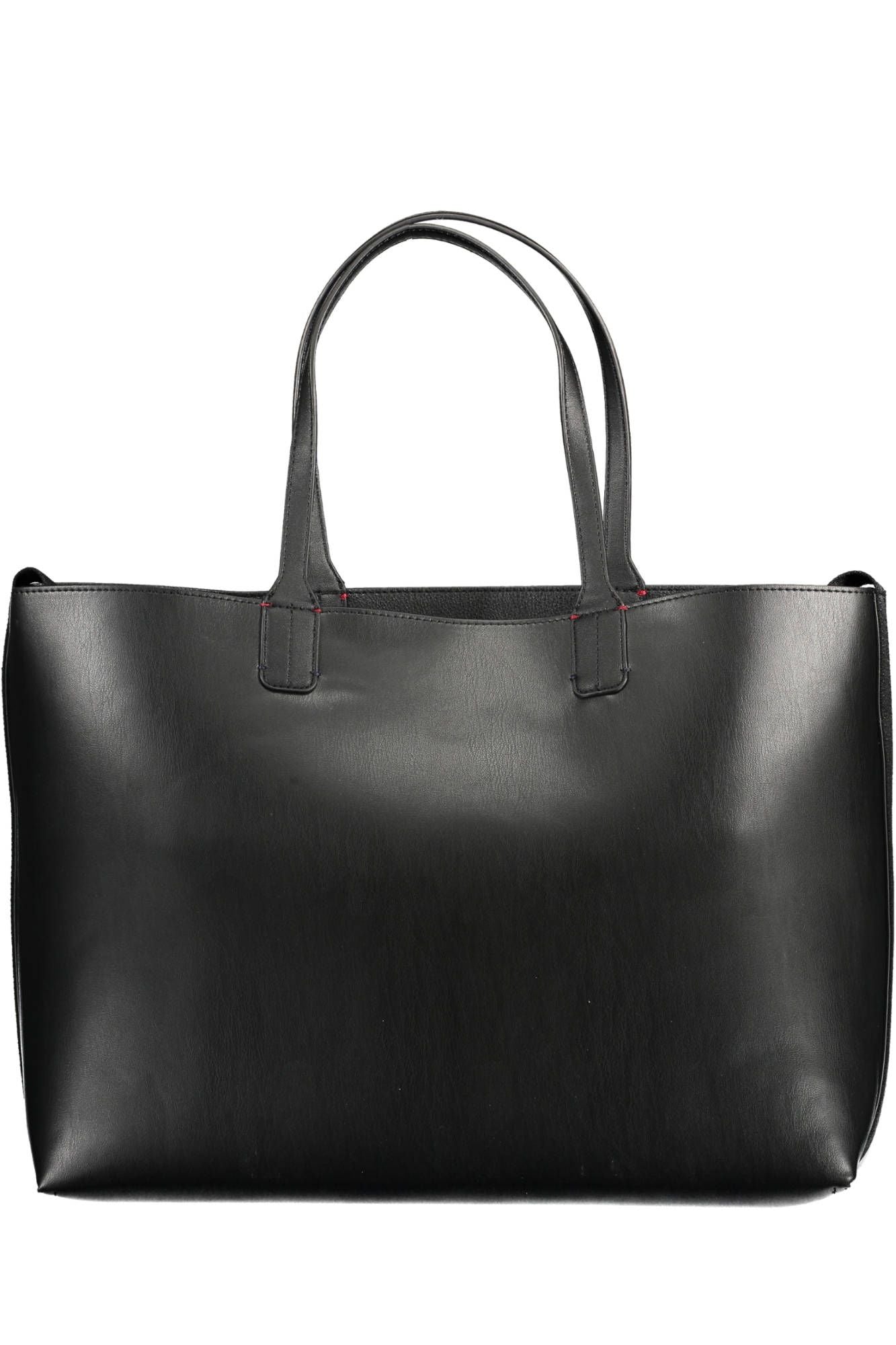 Black Polyethylene Women Handbag - GLAMHUB BOUTIQUE 