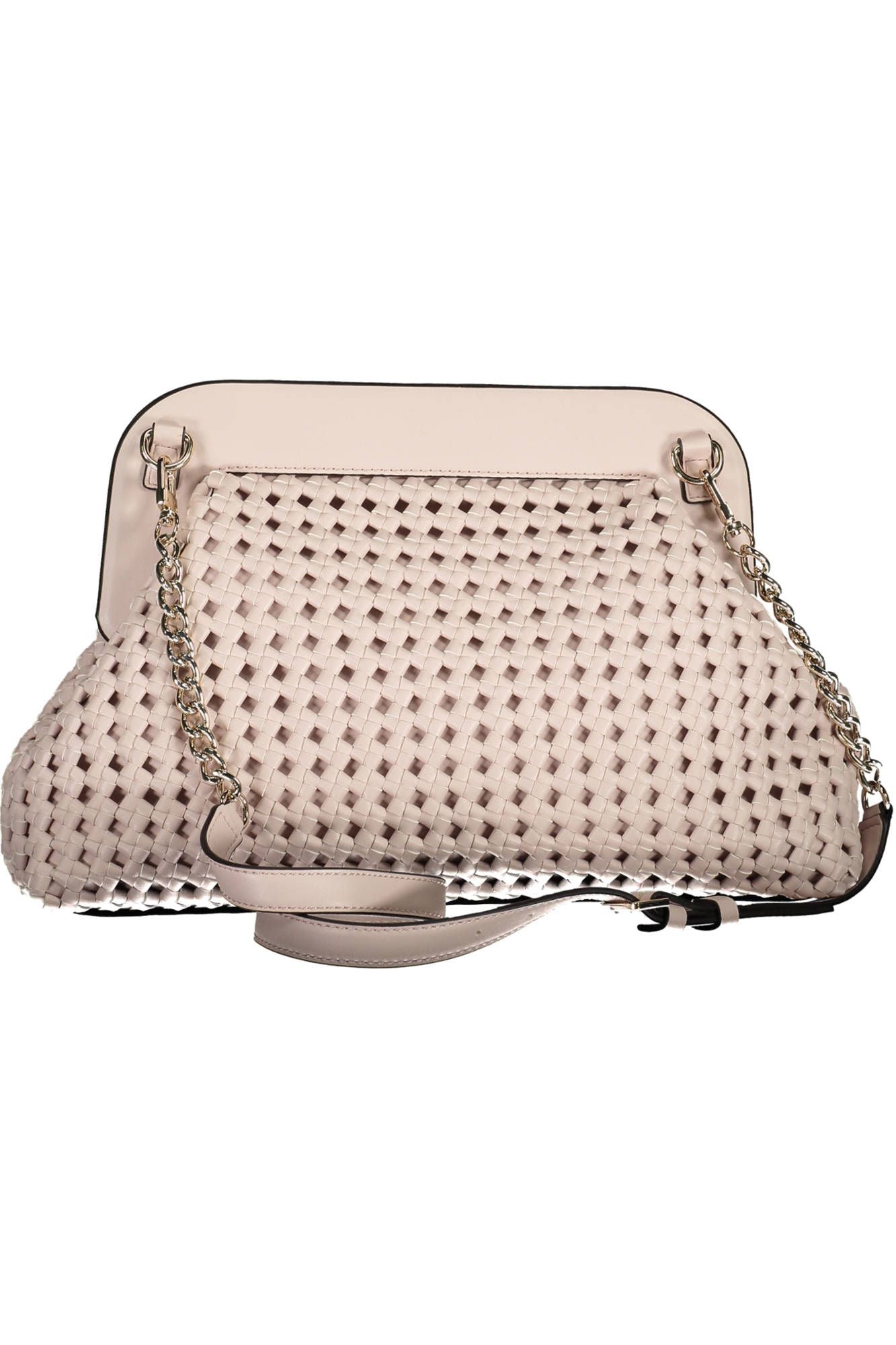 Pink Polyethylene Women Handbag - GLAMHUB BOUTIQUE 