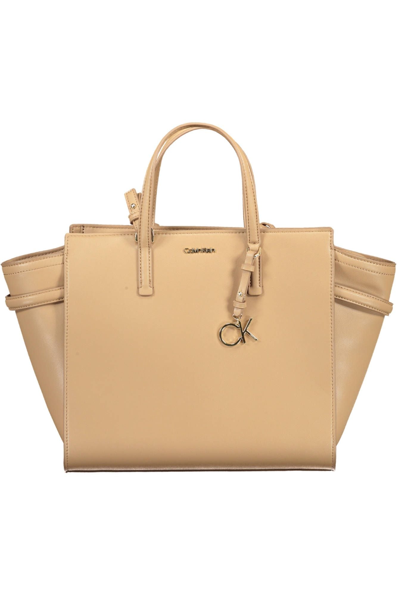 Beige Polyester Women Handbag - GLAMHUB BOUTIQUE 