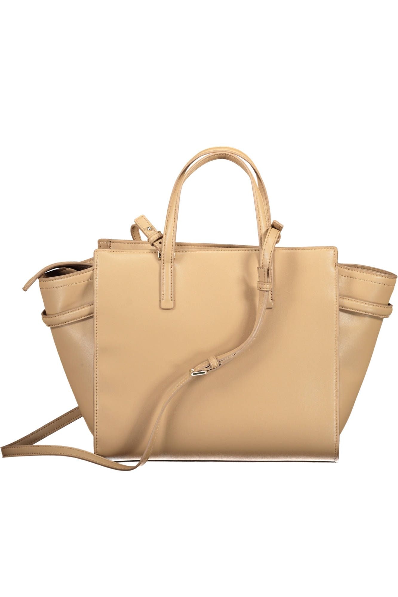 Beige Polyester Women Handbag - GLAMHUB BOUTIQUE 