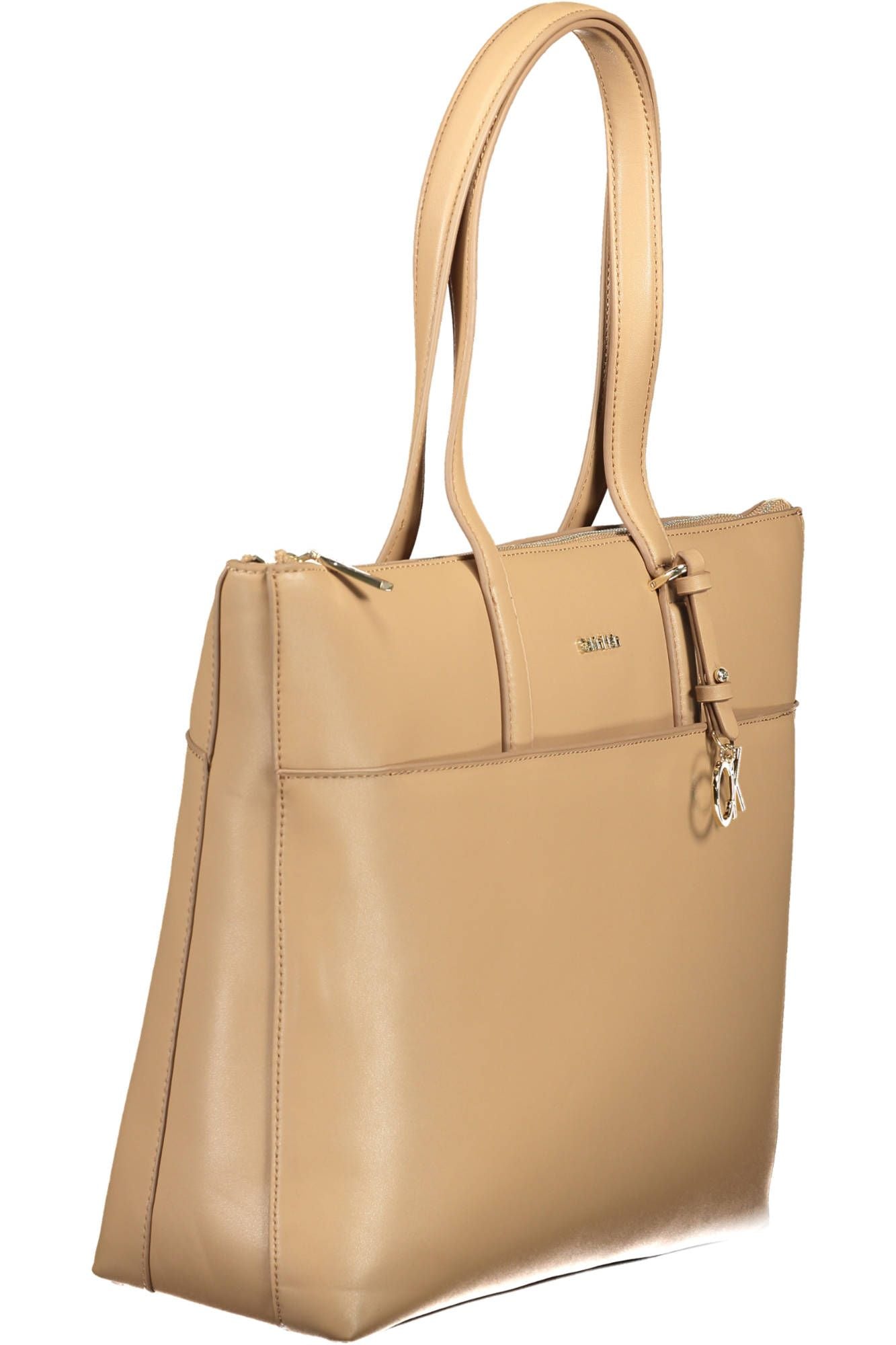 Beige Polyester Women Handbag - GLAMHUB BOUTIQUE 