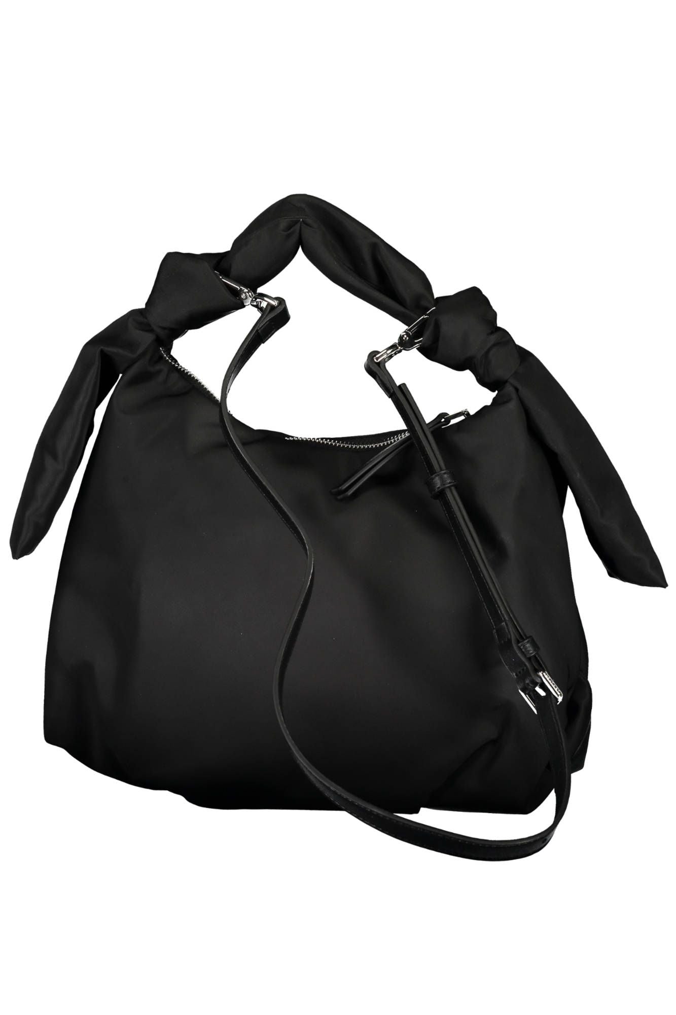 Black Polyester Women Handbag - GLAMHUB BOUTIQUE 