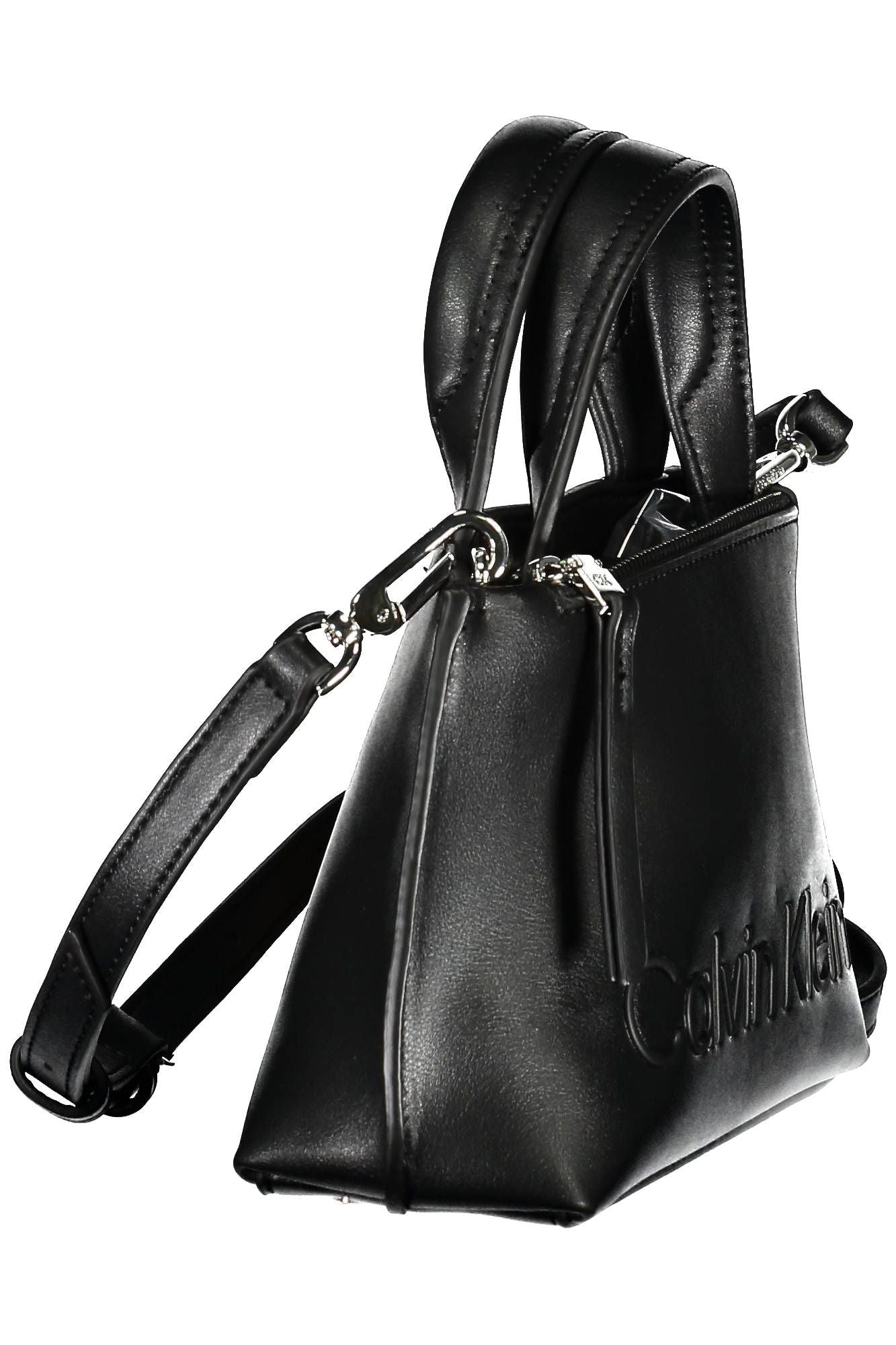 Black Polyester Women Handbag - GLAMHUB BOUTIQUE 