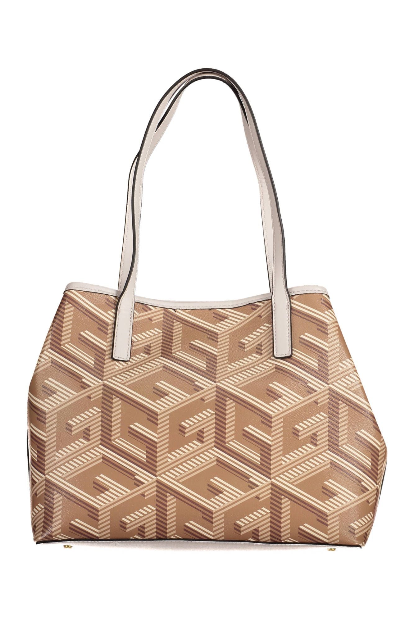 Beige Polyethylene Women Handbag - GLAMHUB BOUTIQUE 