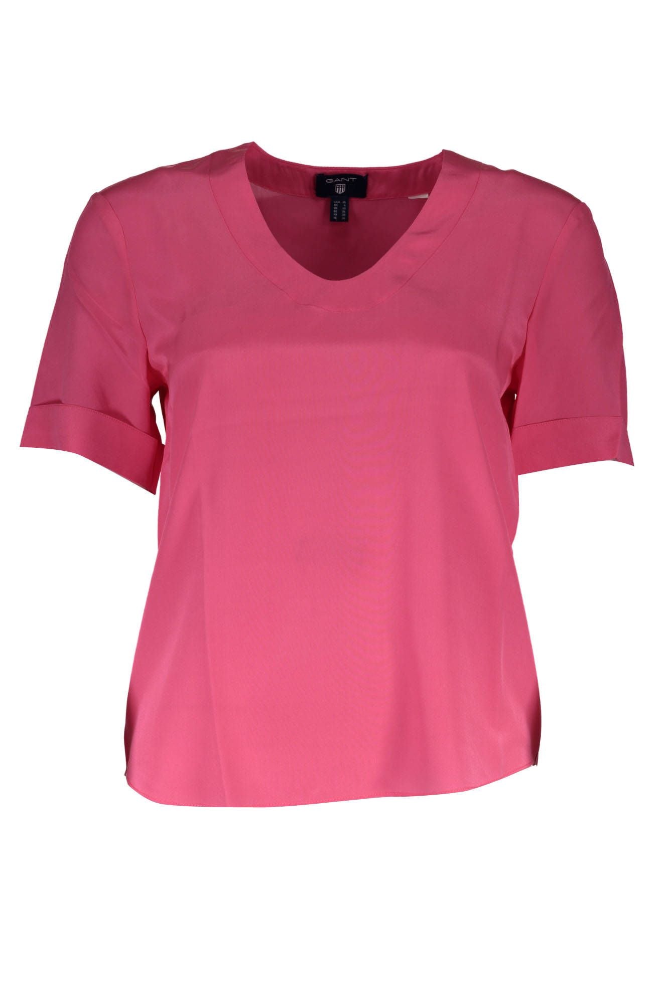 Pink Silk Women TShirt - GlamHub Luxury and Icon Brand Clothing