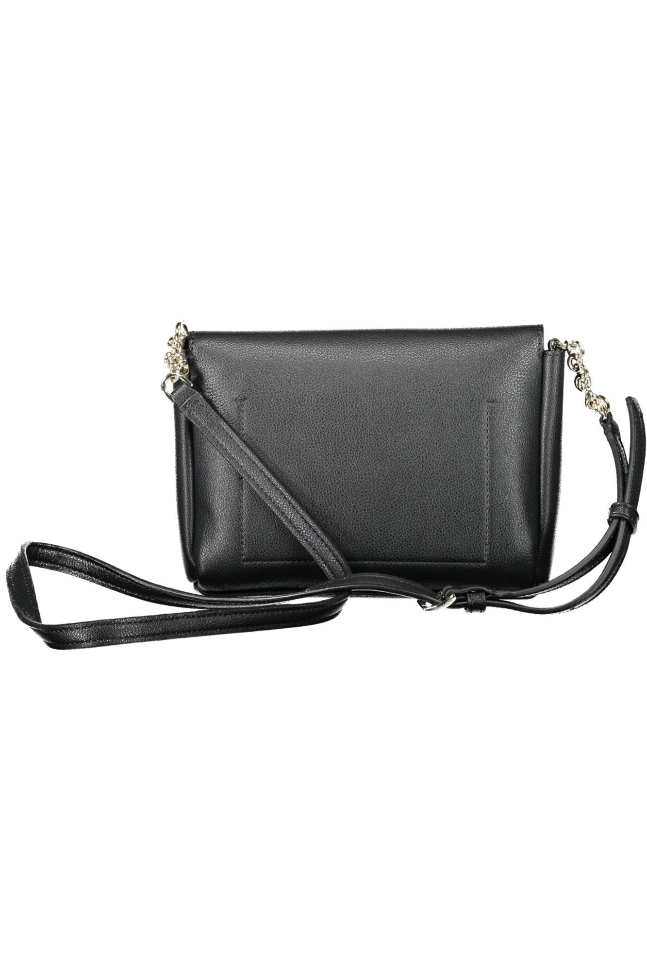 Black Polyethylene Women Handbag - GLAMHUB BOUTIQUE 