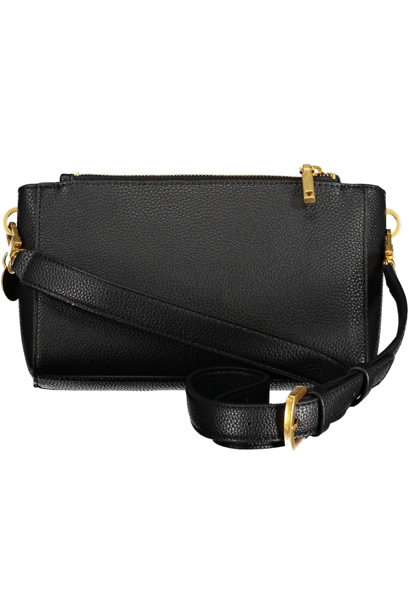 Black Polyethylene Women Handbag - GLAMHUB BOUTIQUE 