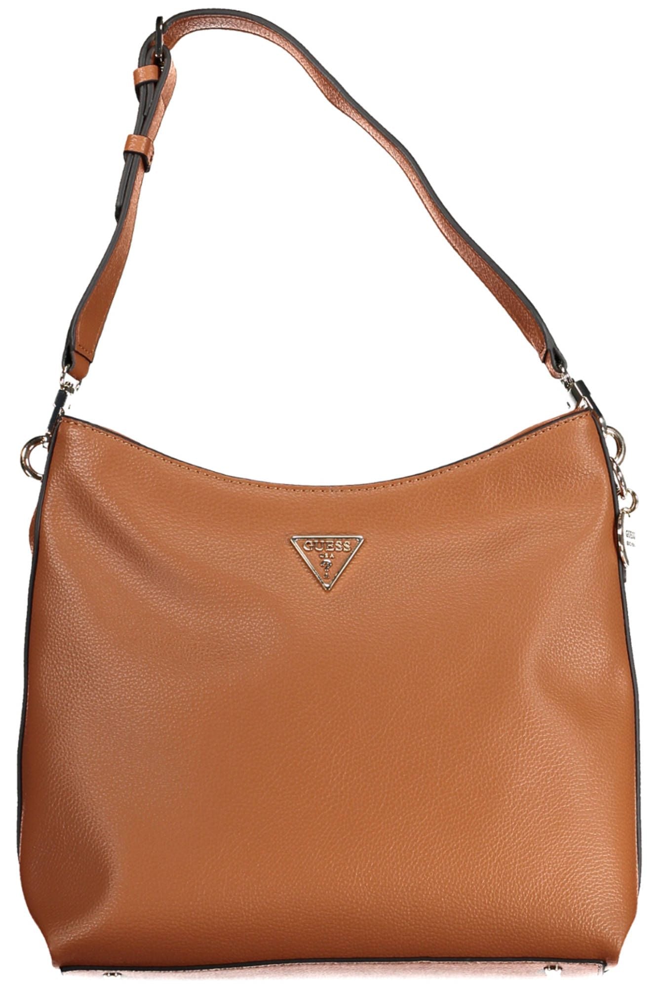 Brown Polyethylene Women Handbag - GLAMHUB BOUTIQUE 