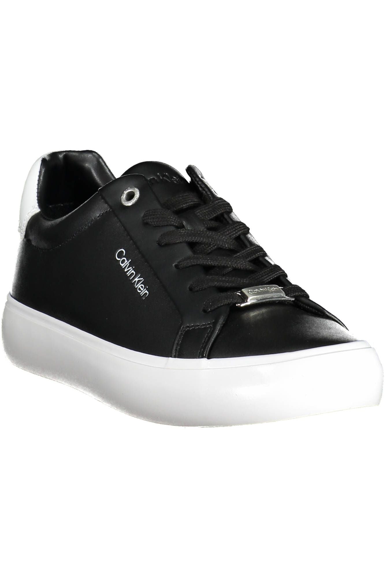 Black Leather Women Sneaker - GLAMHUB BOUTIQUE 