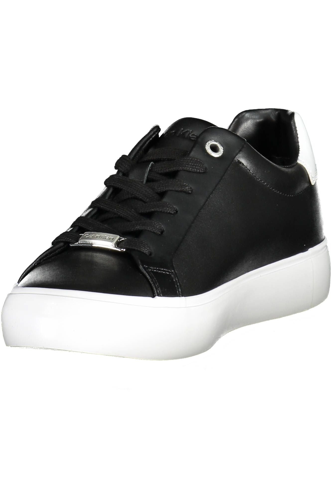 Black Leather Women Sneaker - GLAMHUB BOUTIQUE 