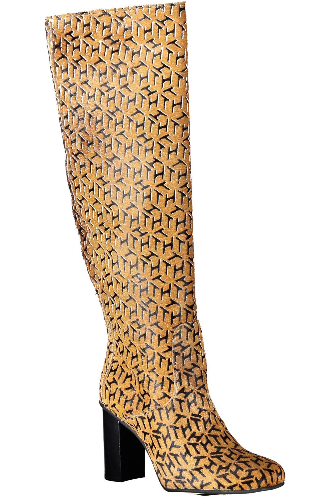 Beige Leather Women Boot - GLAMHUB BOUTIQUE 