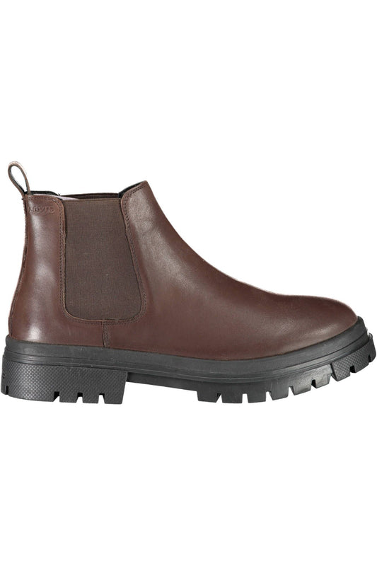 Brown Leather Men Boot - GlamHub Luxury and Icon Brand Clothing