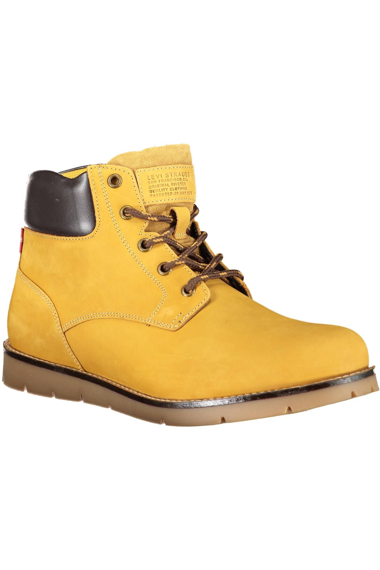 Yellow Leather Men Boot - GlamHub Luxury and Icon Brand Clothing