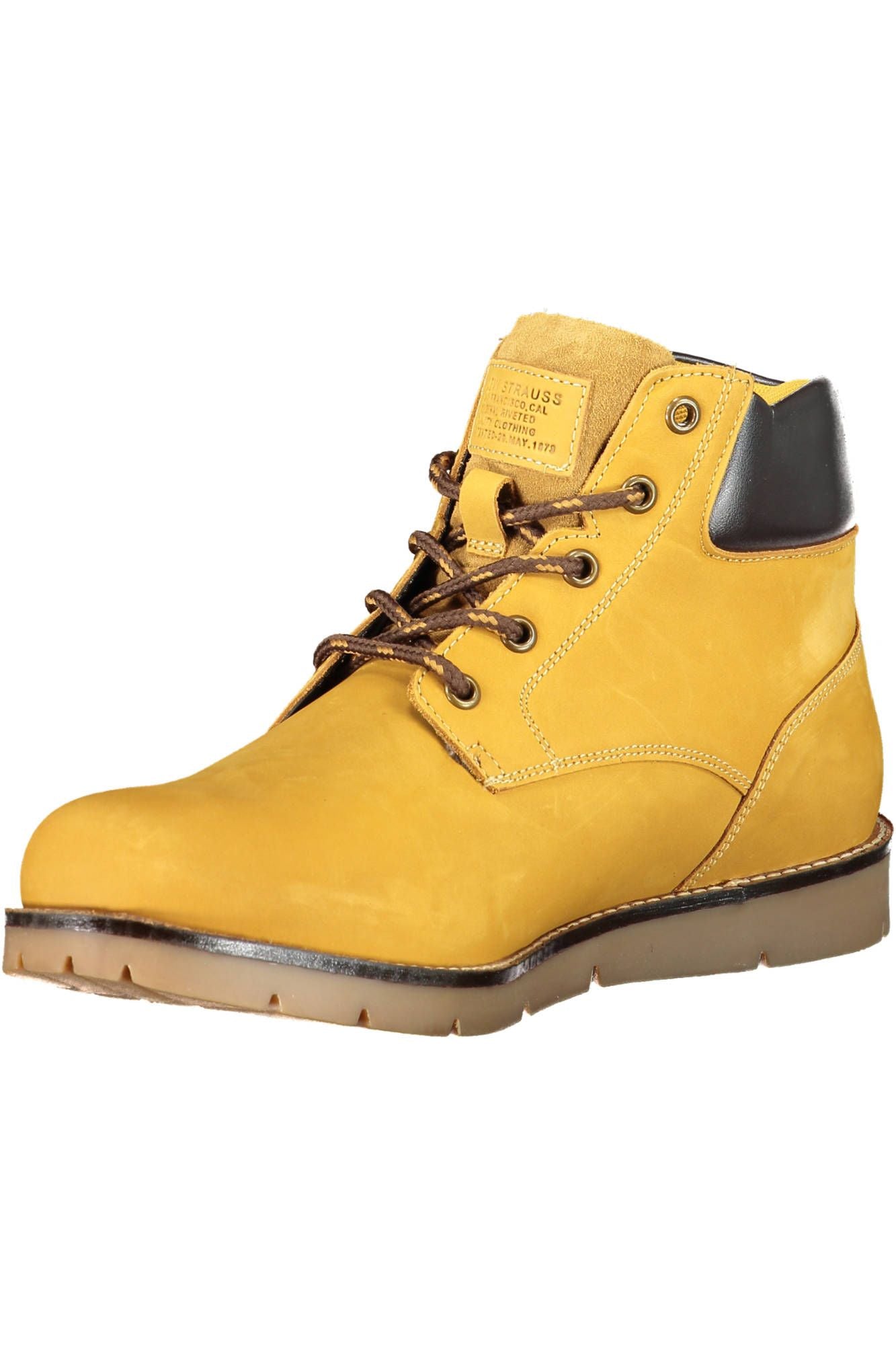 Yellow Leather Men Boot - GlamHub Luxury and Icon Brand Clothing