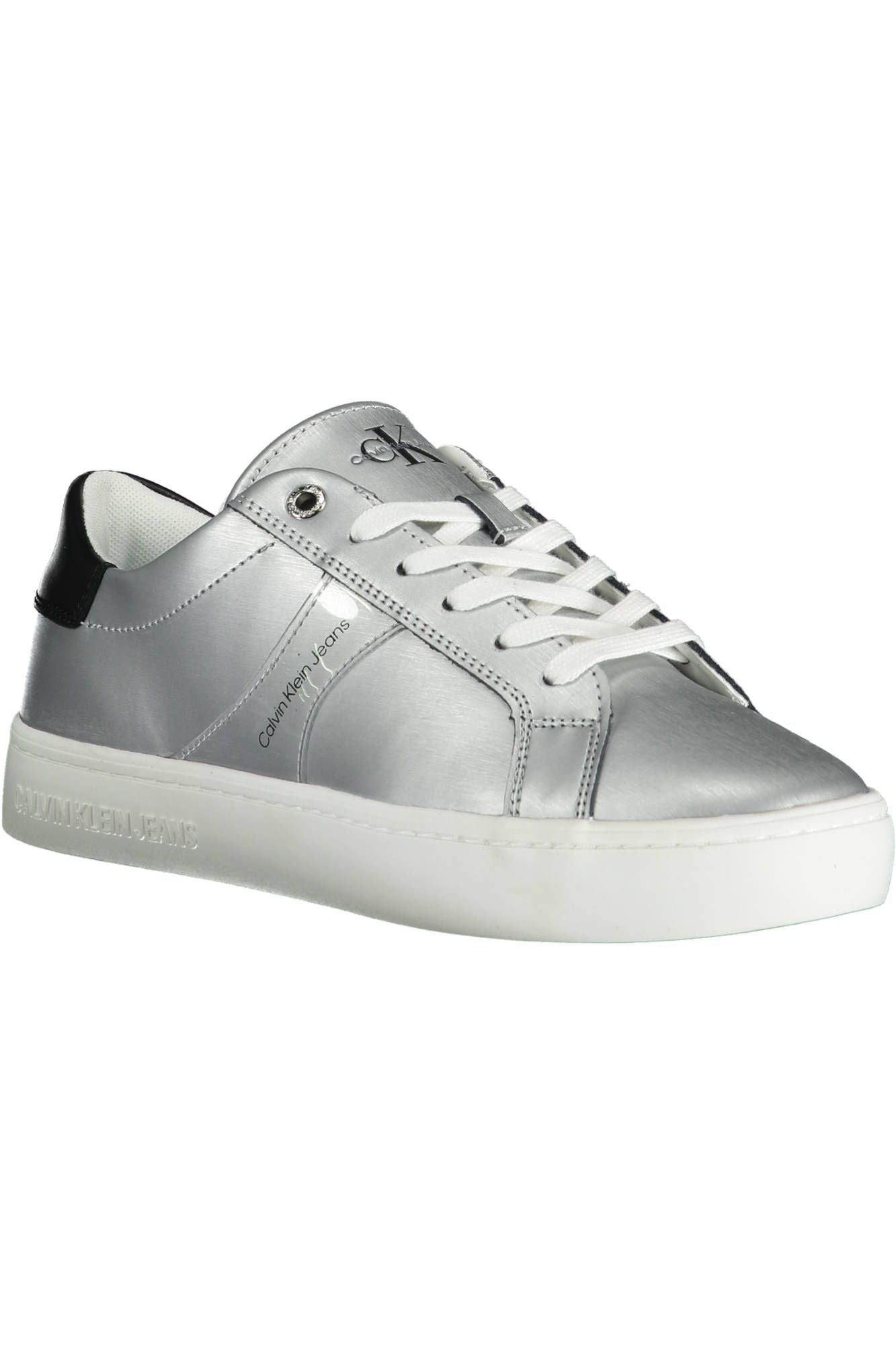 Silver Cotton Women Sneaker - GLAMHUB BOUTIQUE 