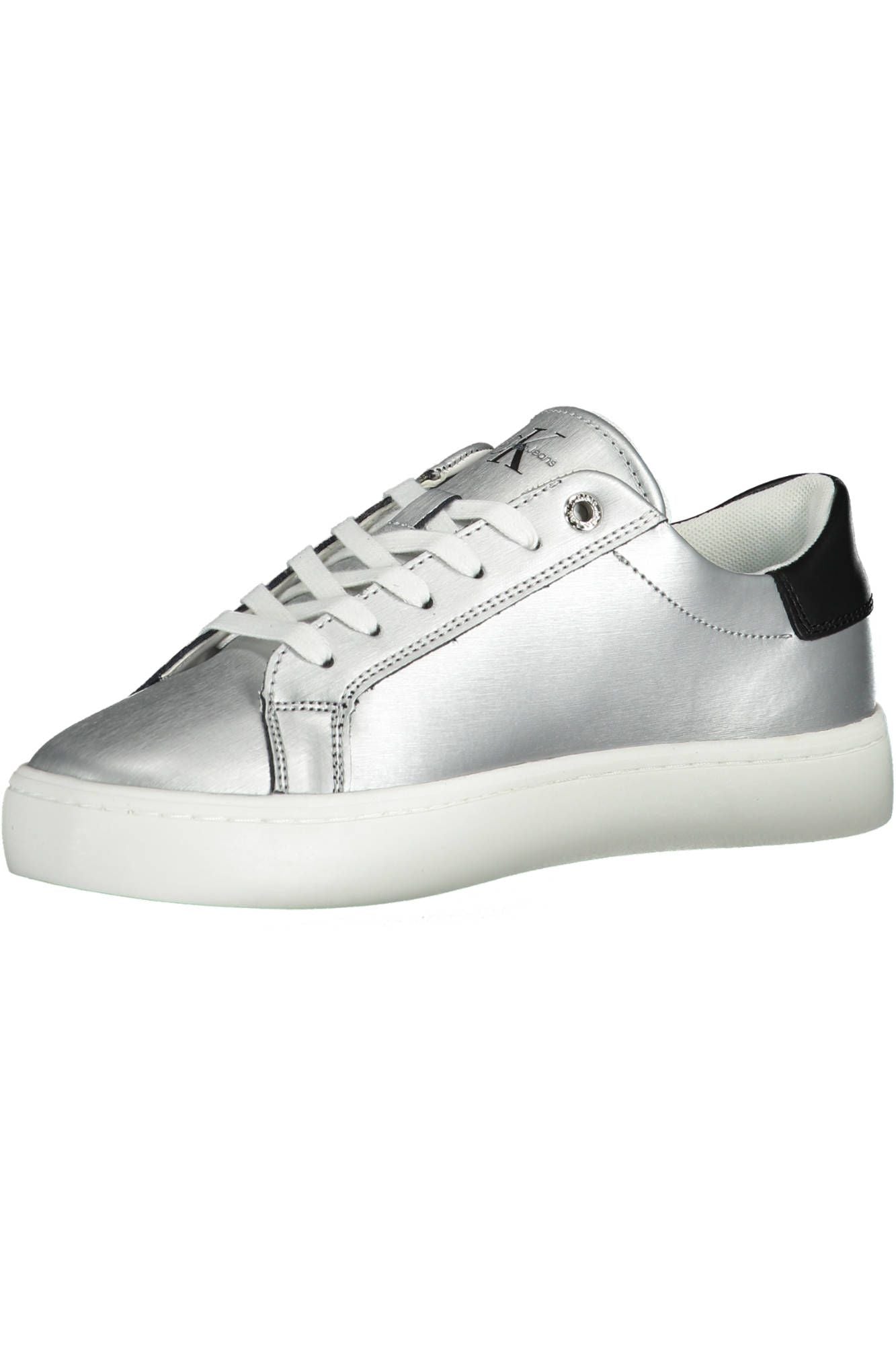 Silver Cotton Women Sneaker - GLAMHUB BOUTIQUE 