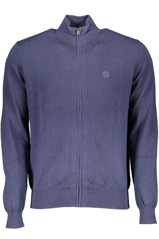 Blue Cotton Men Sweater