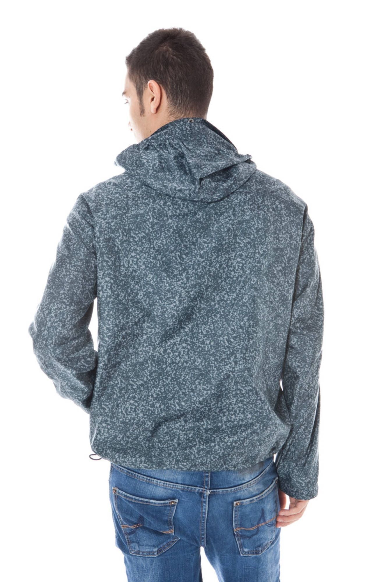 Gray Polyamide Men Jacket - GLAMHUB BOUTIQUE 