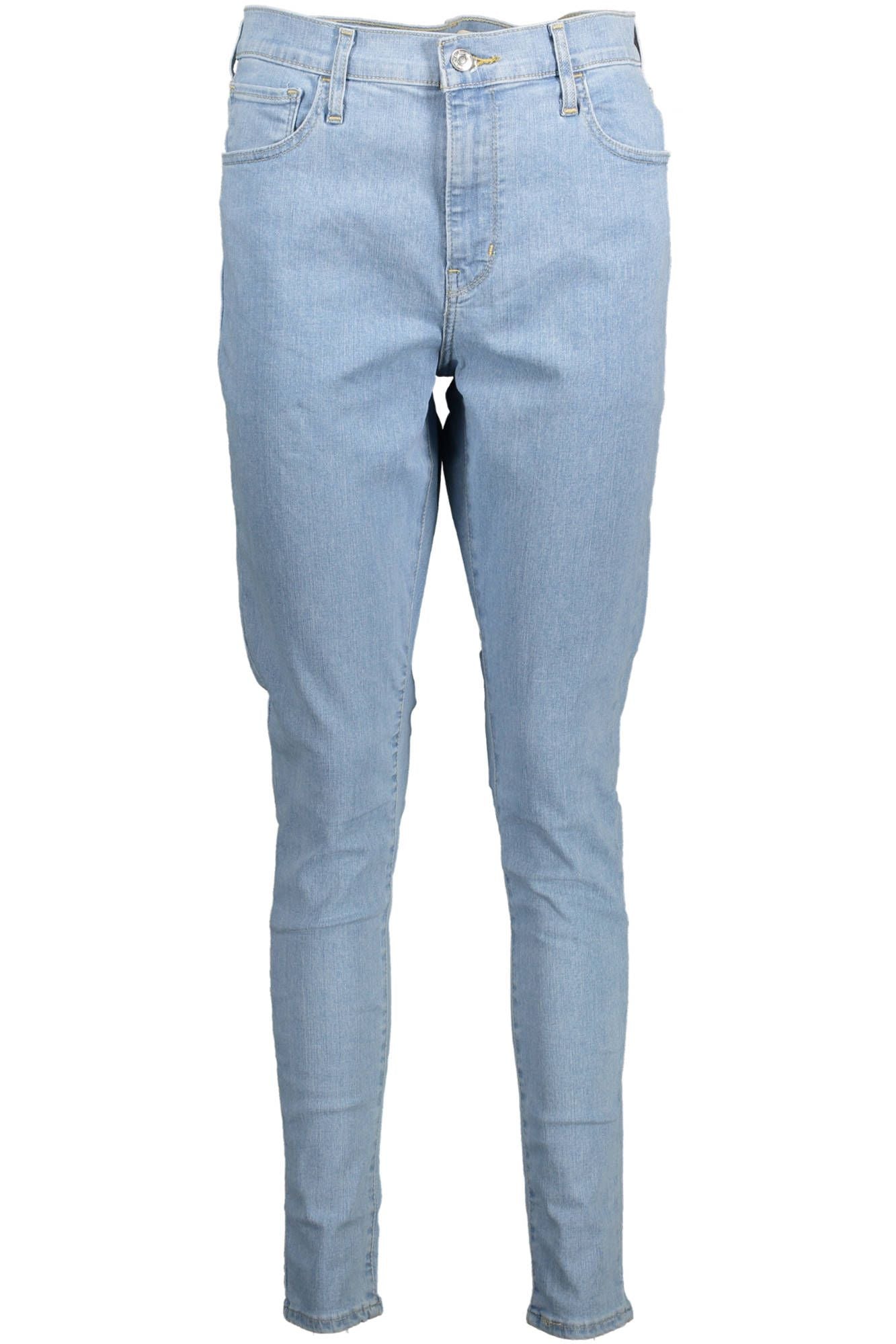 Light Blue Cotton Women Jeans - GLAMHUB BOUTIQUE 