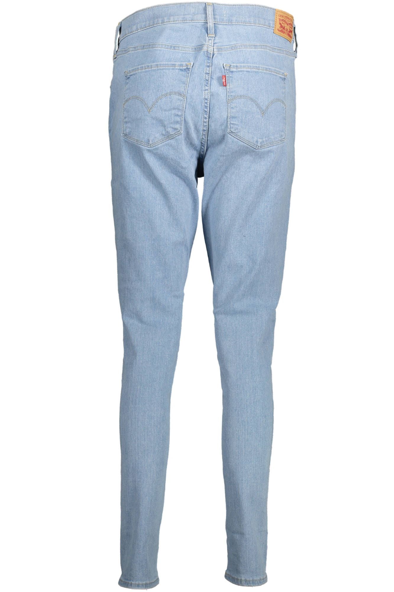 Light Blue Cotton Women Jeans - GLAMHUB BOUTIQUE 