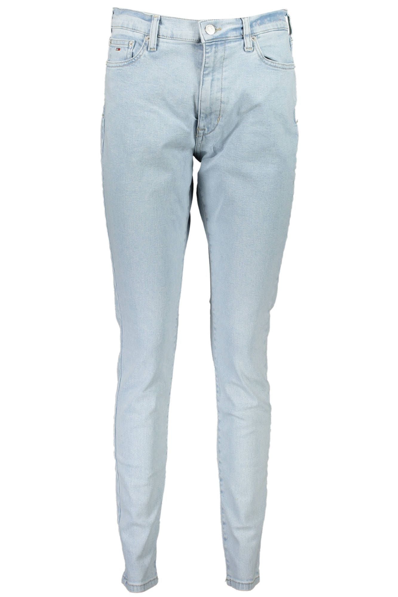 Light Blue Cotton Women Jeans - GLAMHUB BOUTIQUE 