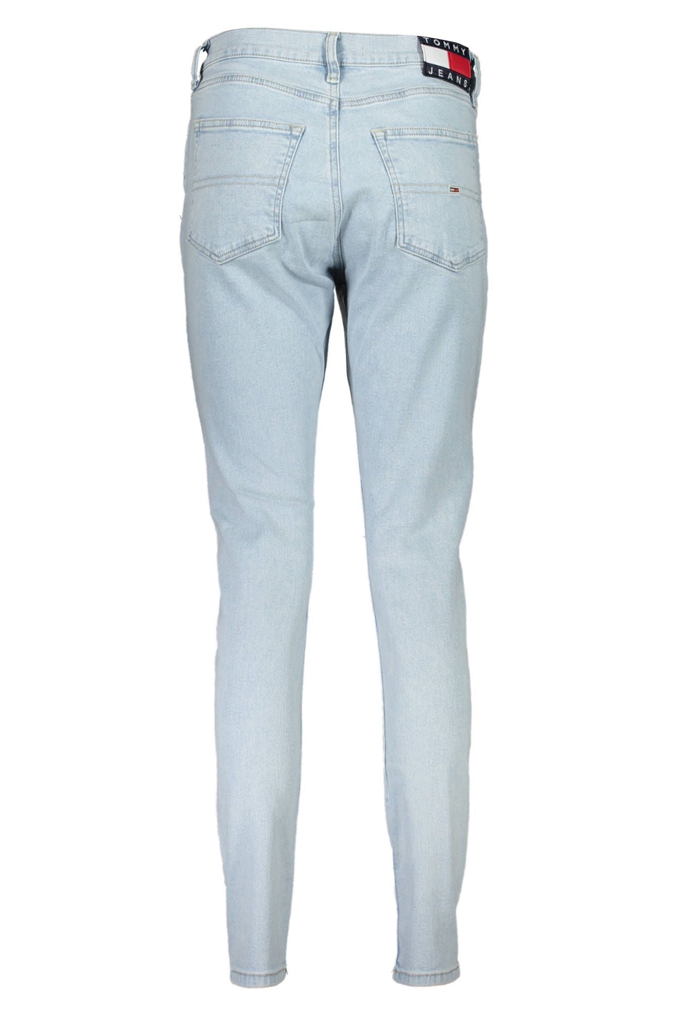 Light Blue Cotton Women Jeans - GLAMHUB BOUTIQUE 