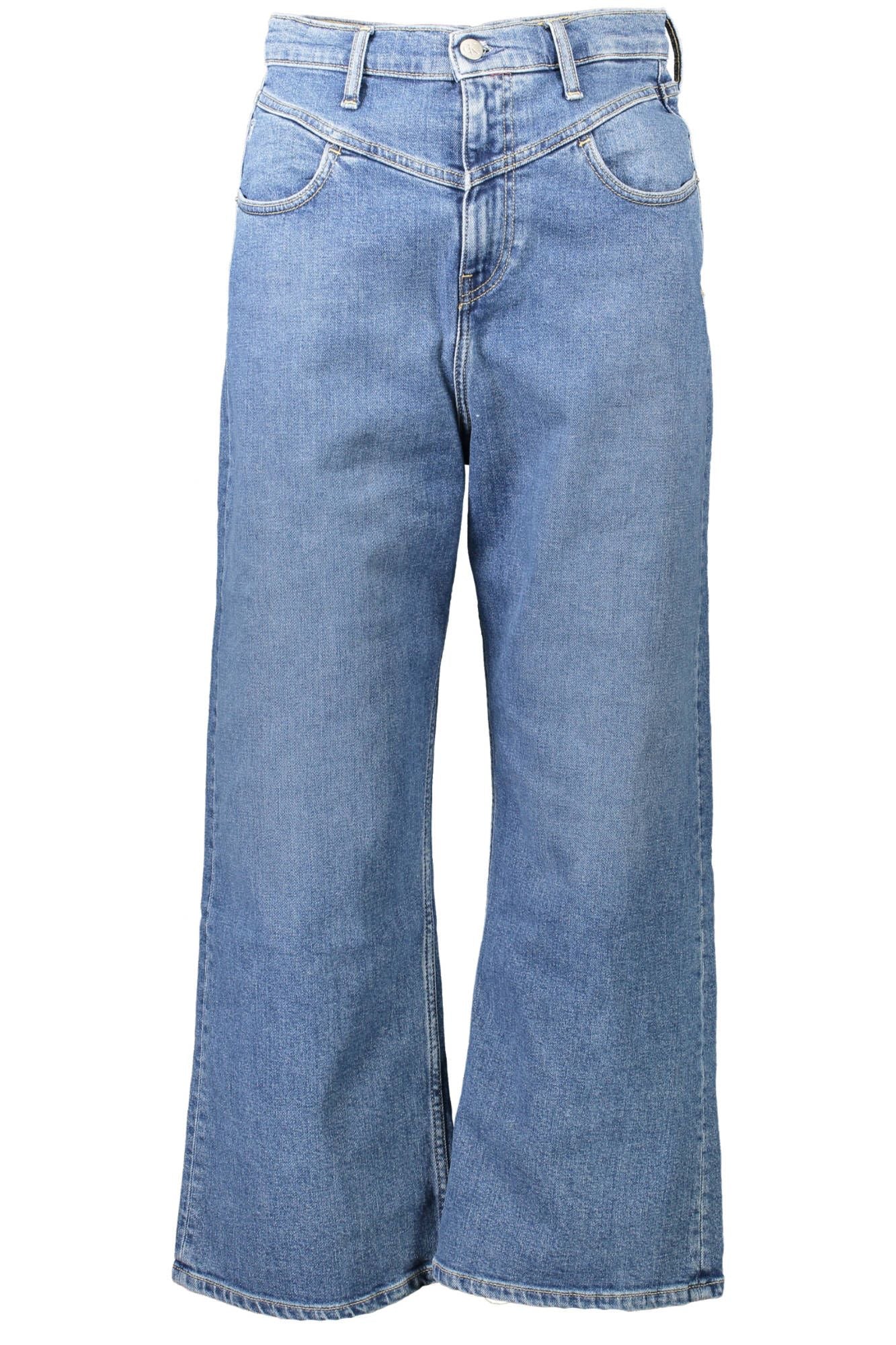 Blue Cotton Women Jeans - GLAMHUB BOUTIQUE 