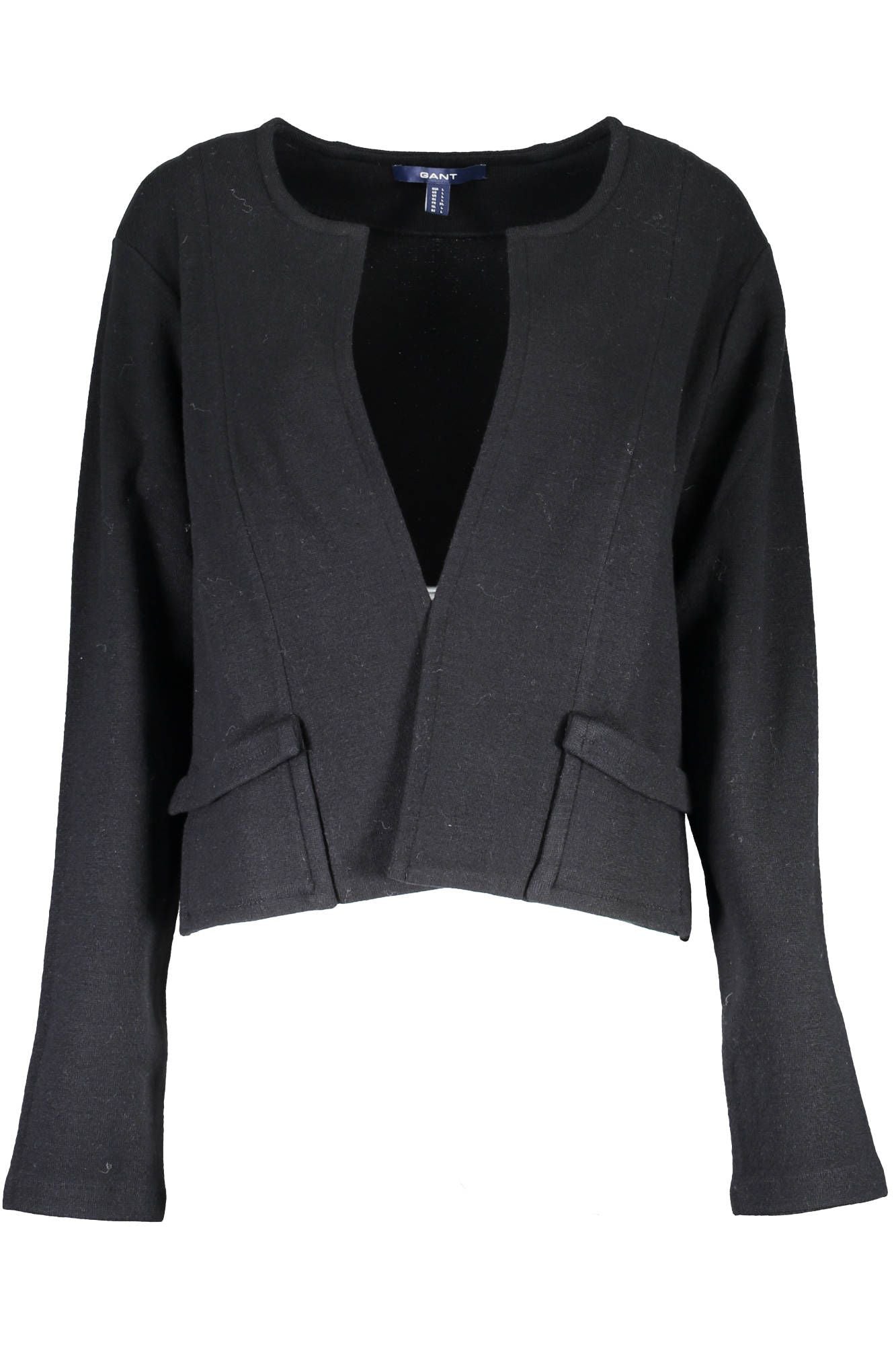 Black Wool Women Cardigan - GlamHub Luxury and Icon Brand Clothing