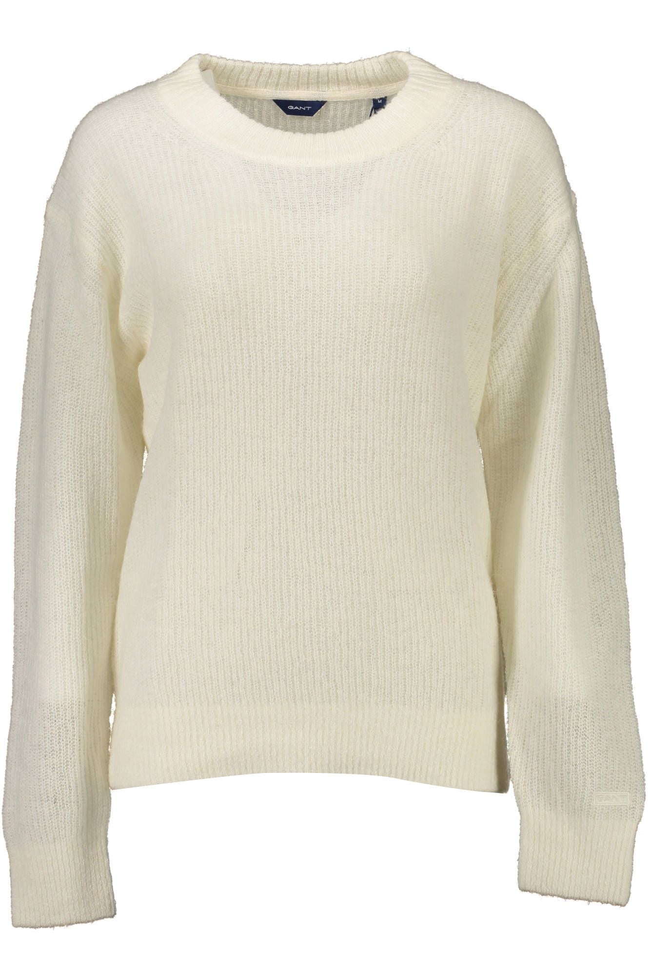 White Wool Women Sweater - GlamHub Luxury and Icon Brand Clothing