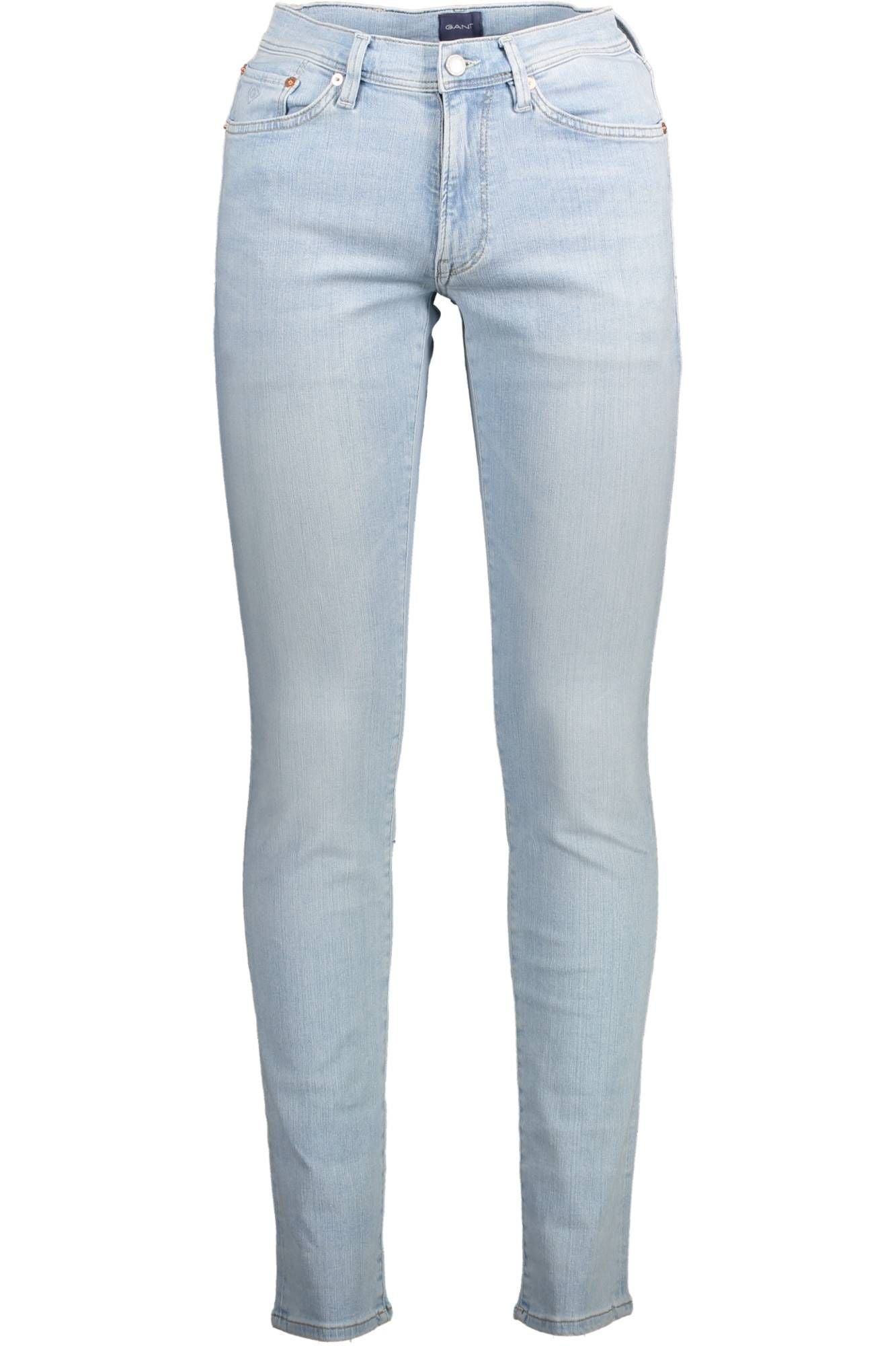 Light Blue Cotton Men Jeans - GlamHub Luxury and Icon Brand Clothing