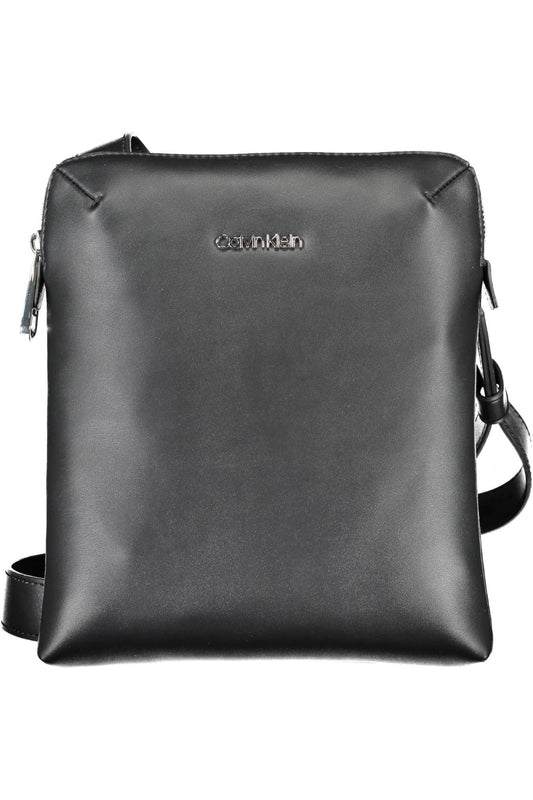 Black Polyester Men Shoulder Bag - GLAMHUB BOUTIQUE 