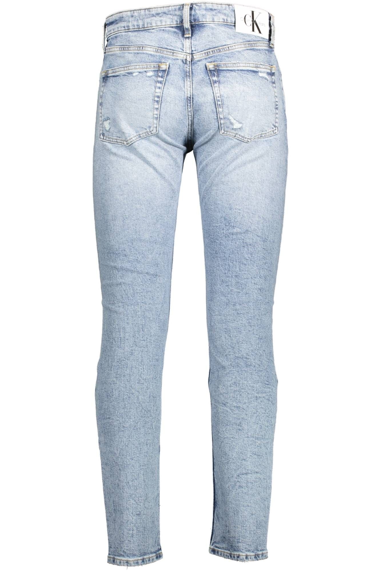 Light Blue Cotton Men Jeans - GLAMHUB BOUTIQUE 