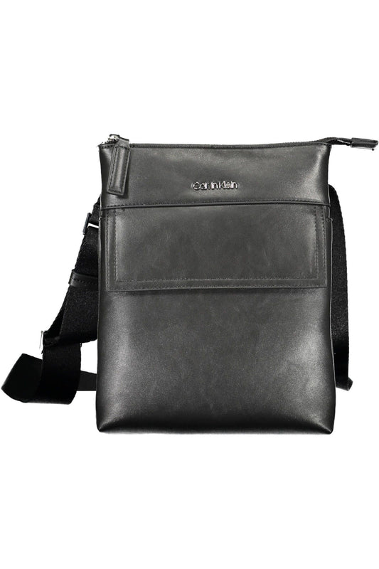 Black Polyester Men Shoulder Bag - GLAMHUB BOUTIQUE 