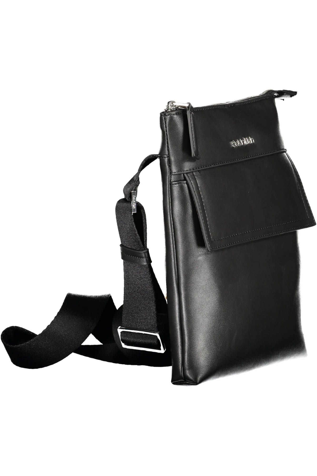 Black Polyester Men Shoulder Bag - GLAMHUB BOUTIQUE 