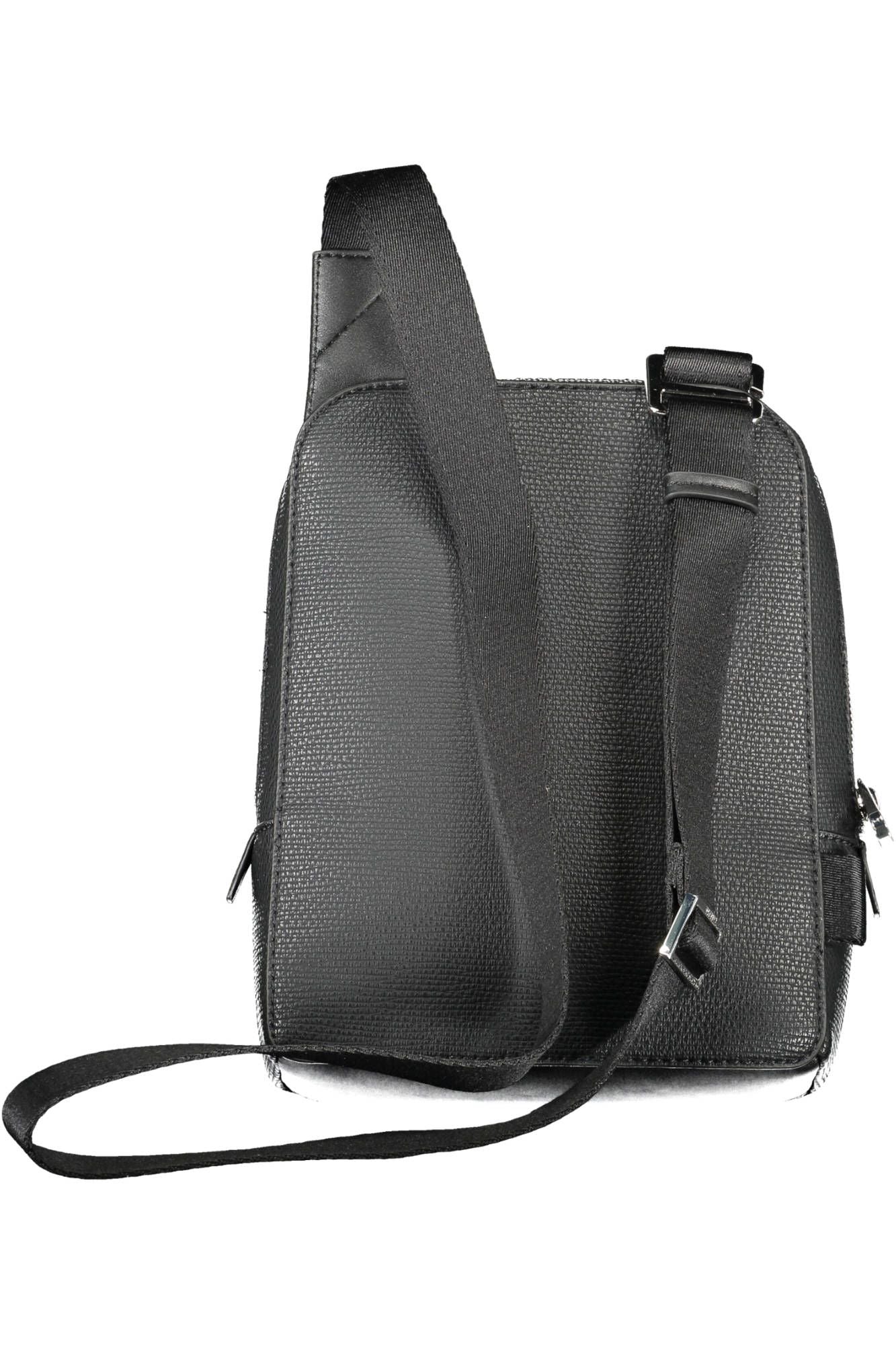 Black Polyester Men Shoulder Bag - GLAMHUB BOUTIQUE 