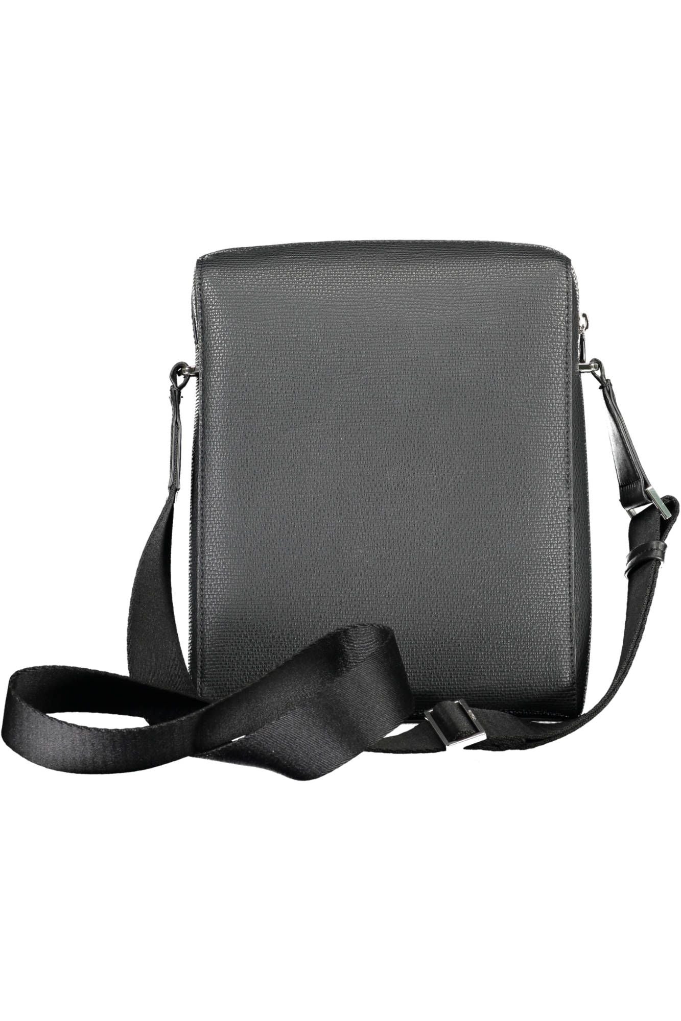 Black Polyester Mens Shoulder Bag - GLAMHUB BOUTIQUE 