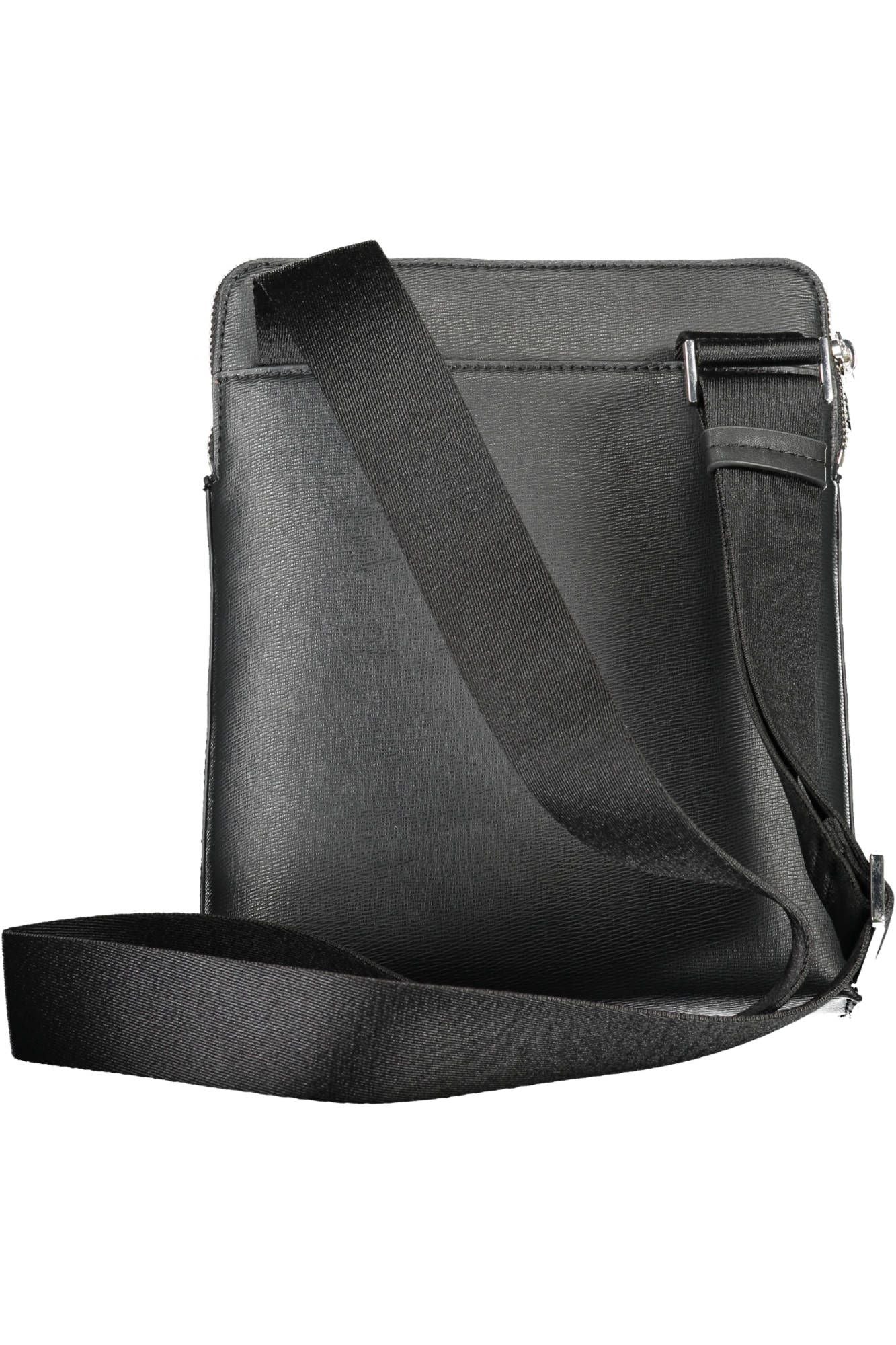 Black Polyester Mens Shoulder Bag - GLAMHUB BOUTIQUE 