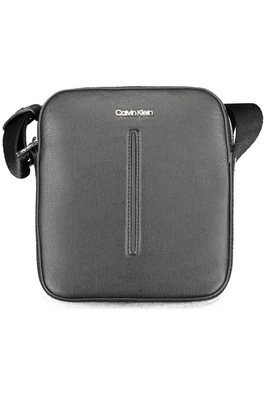 Black Polyester Men Shoulder Bag - GLAMHUB BOUTIQUE 