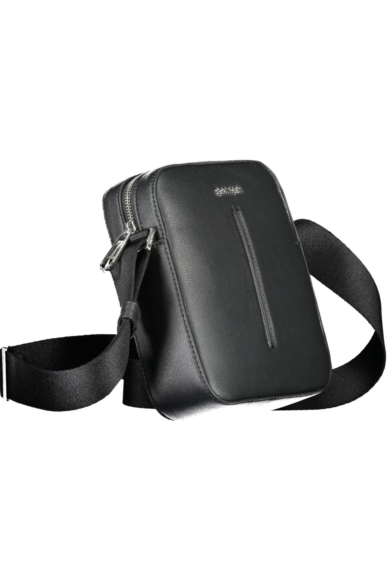 Black Polyester Men Shoulder Bag - GLAMHUB BOUTIQUE 