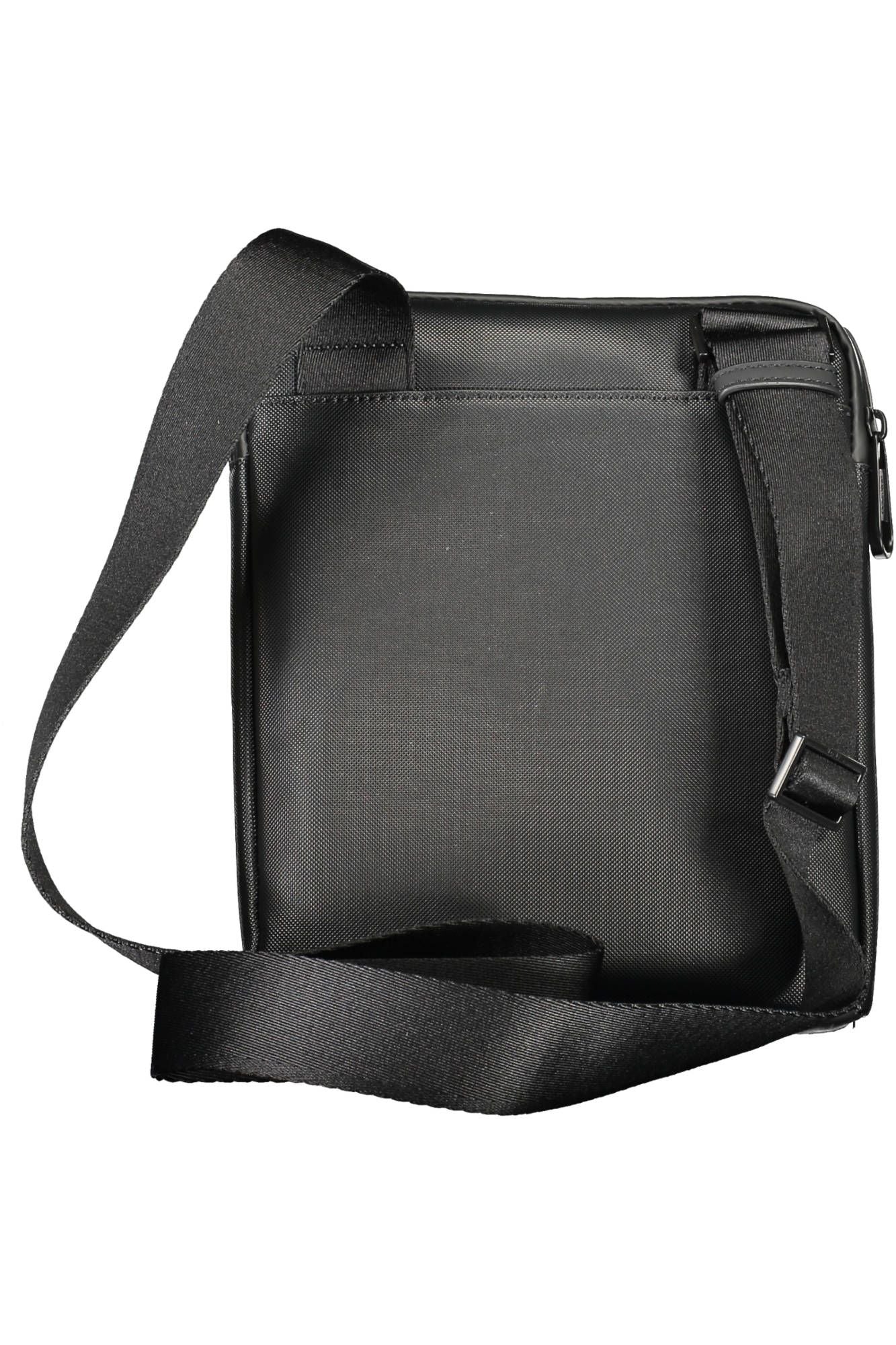 Black Polyethylene Men Shoulder Bag - GLAMHUB BOUTIQUE 