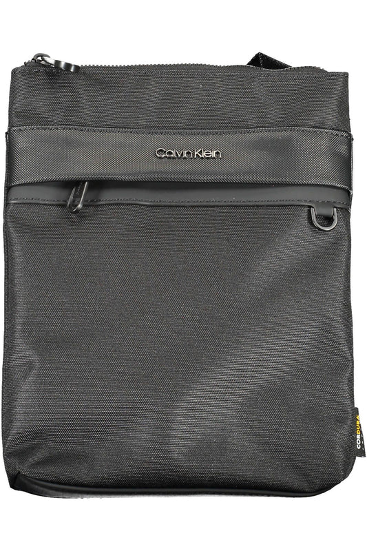 Black Polyester Men Shoulder Bag - GLAMHUB BOUTIQUE 